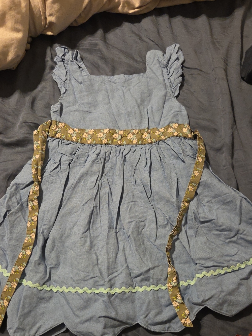 Matilda Jane Light Blue Sundress with Floral Sash